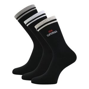 Superga Unisex Adult Ribbed Knitted Socks (Pack of 3) / Black